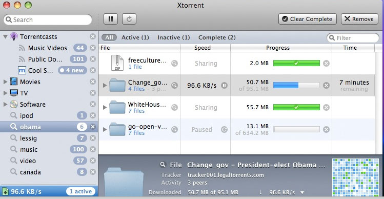 Xtorrent P2P for Mac torrenting app