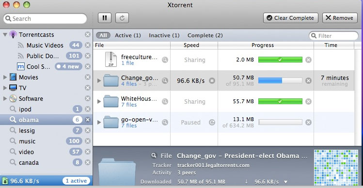 Xtorrent P2P torrenting client