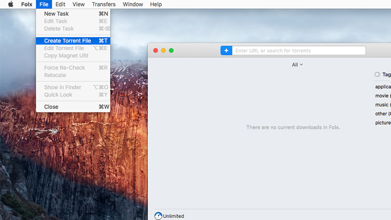 Create torrent file Create torrent file